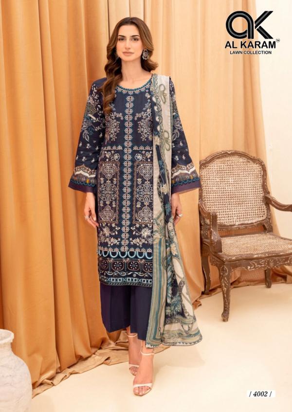 Al Karam Queens Court Vol 4 Cambric Cotton Dress Material